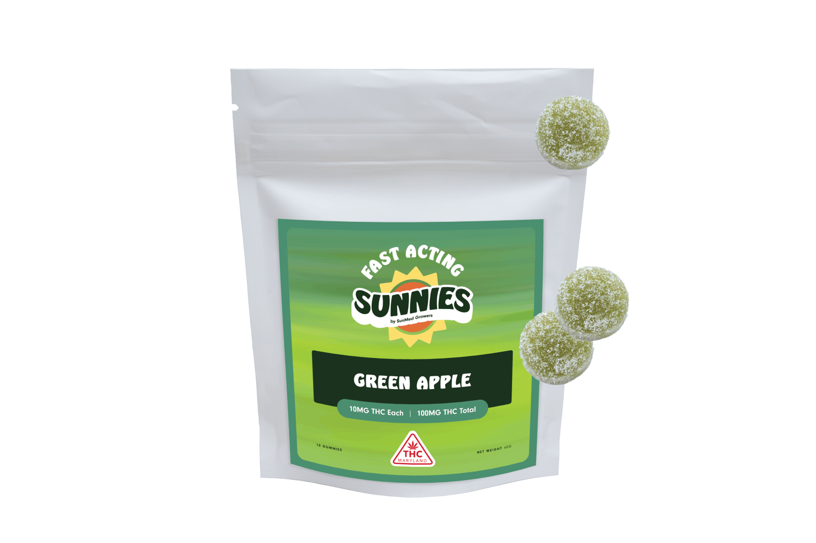 SunMed Growers - Green Apple Nano Gummies 100mg - 1