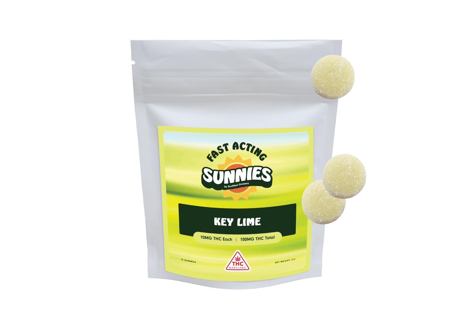SunMed Growers - Key Lime Nano Gummies 100mg - 1