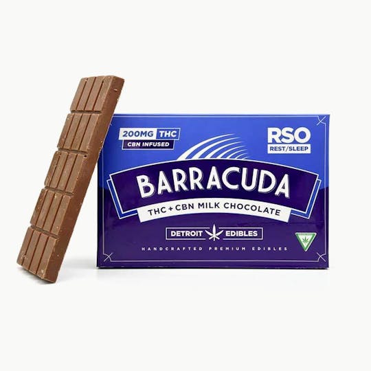 Detroit Edibles - Barracuda Bar - RSO Rest Milk Chocolate - 1