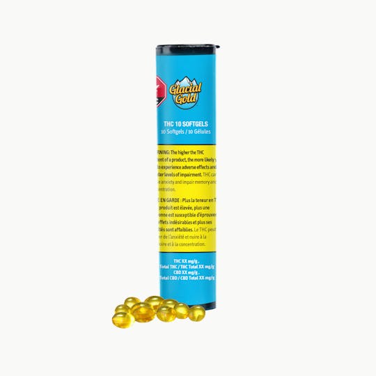 Glacial Gold - THC 10 Softgels | 10 Pack (100mg THC) - 1