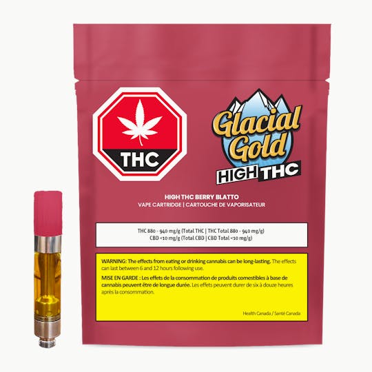 Glacial Gold - HIGH THC Berry Blotto Vape | 1G - 1