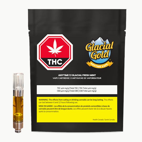 Glacial Gold - Anytime 1:1 Glacial Fresh Mint Vape | 1G - 1