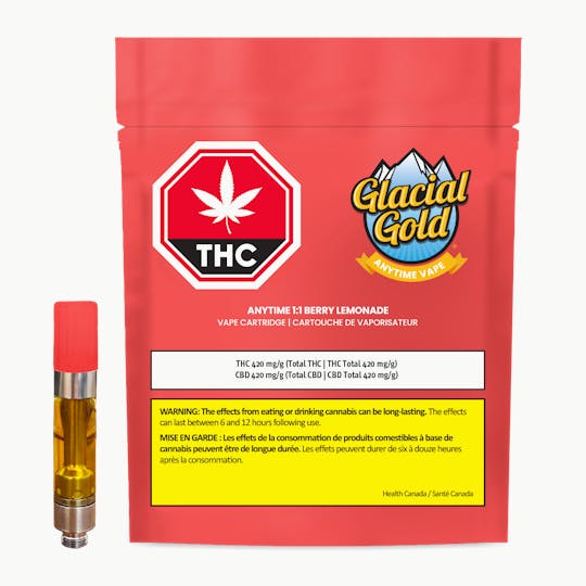 Glacial Gold - Anytime 1:1 Berry Lemonade Vape | 1G - 1