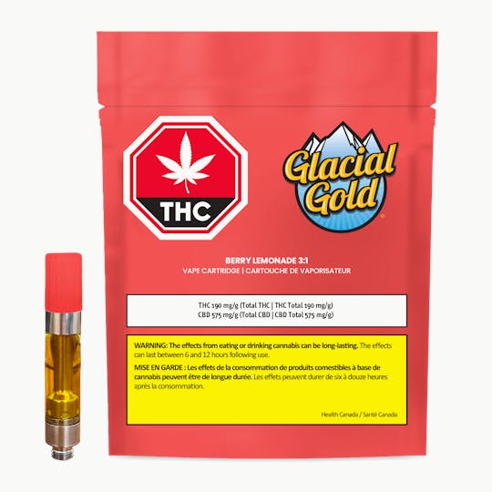 Glacial Gold - CBD 3:1 Berry Lemonade Vape | 1G - 1