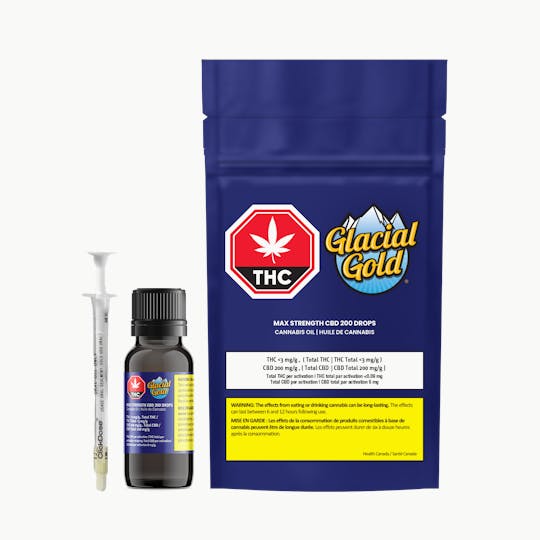 Glacial Gold - MAX Strength CBD 200 Drops | 30ml (5700mg CBD) - 1