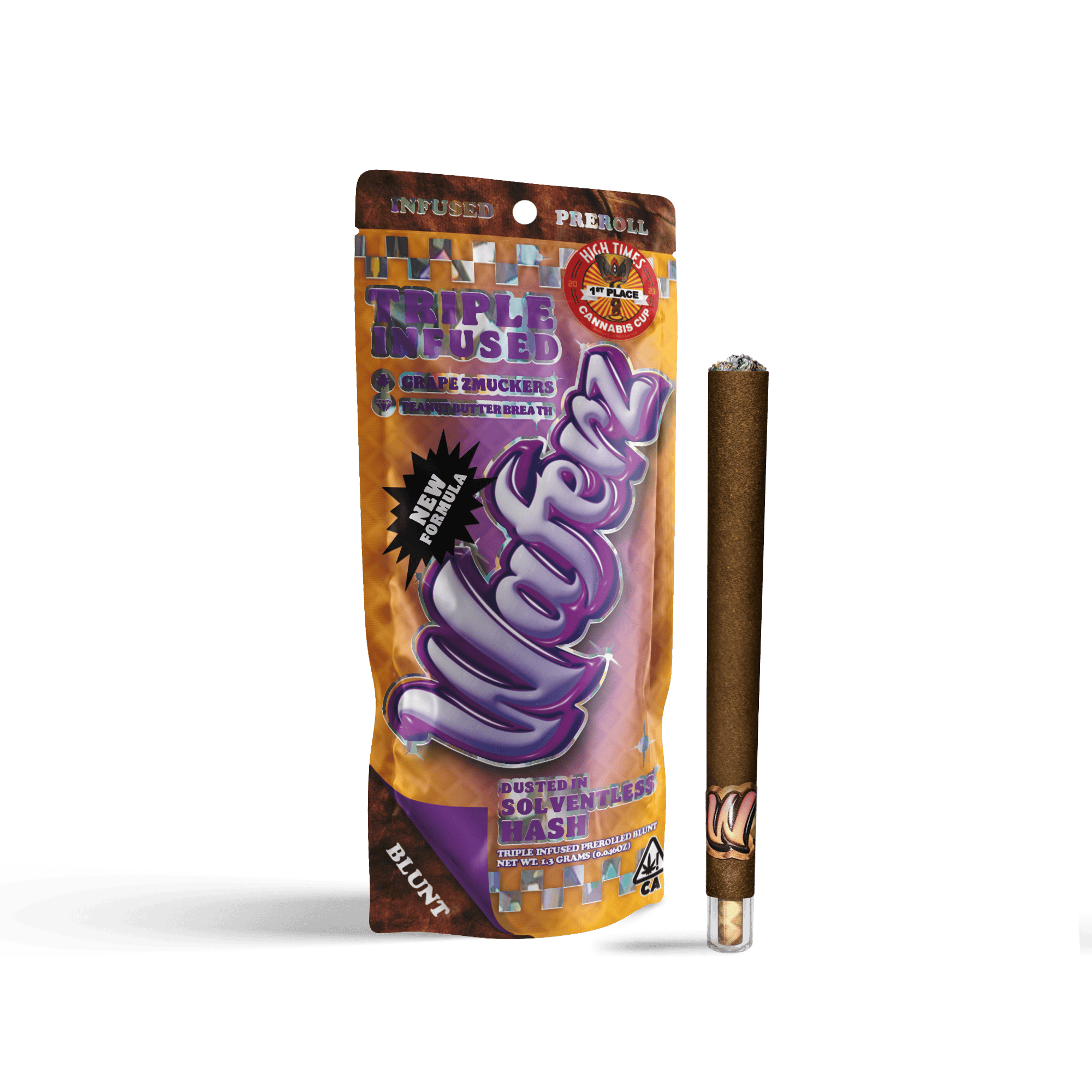 Waferz - Waferz Triple Infused Blunt: Grape Zmuckerz x Peanut Butter Breath (1.3g) - 1