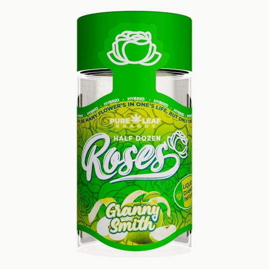 Roses - GRANNY SMITH Roses 6pk Hybrid | Liquid Diamond Infused | 3.6G (.6g ea) - 1