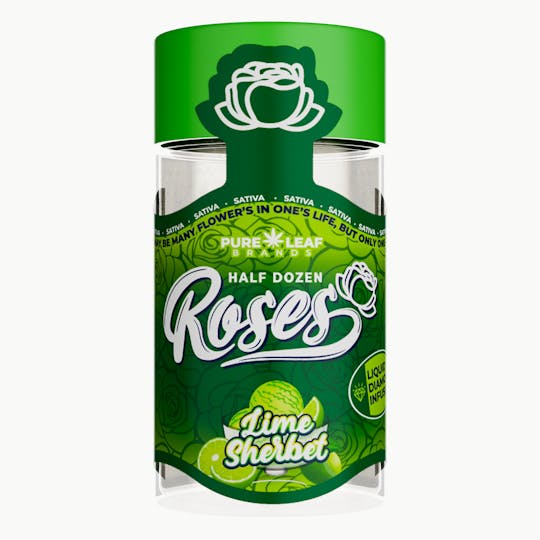 Roses - LIME SHERBET Roses 6pk Sativa | Liquid Diamond Infused | 3.6G (.6g ea) - 1