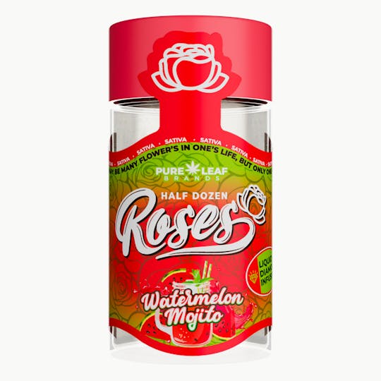 Roses - WATERMELON MOJITO Roses 6 Pack Sativa | Liquid Diamond Infused|3.6G(.6g ea) - 1