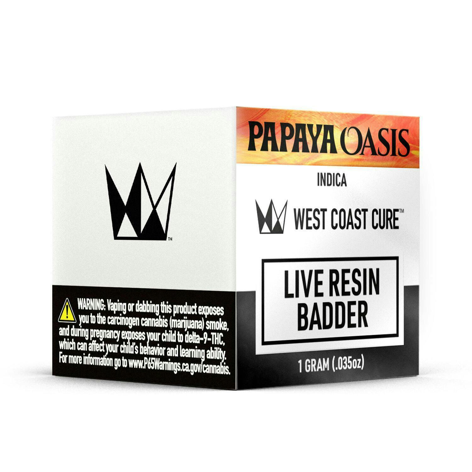 West Coast Cure - Papaya Oasis Live Resin Badder - 1