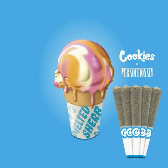 Cookies - Cookies x Traditional - 5pk Infused Pre Rolls - Melted Sherb - 1