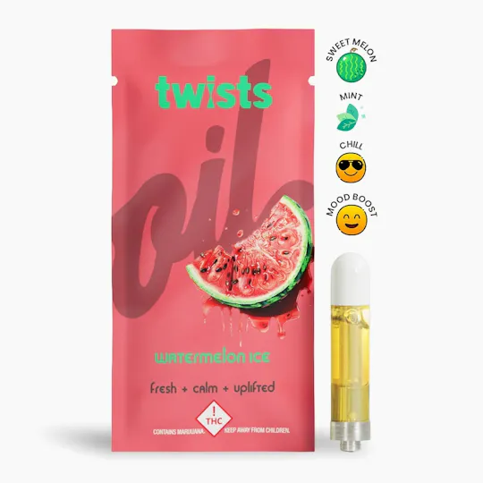 Craft Concentrates - Watermelon Ice Flavor - "Twists" Cartridge (1000mg) - by Oil® - 1