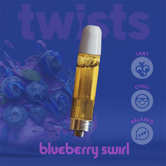 Craft Concentrates - Oil Twists Cartridge (1000mg) - Blueberry Swirl Flavor - 1