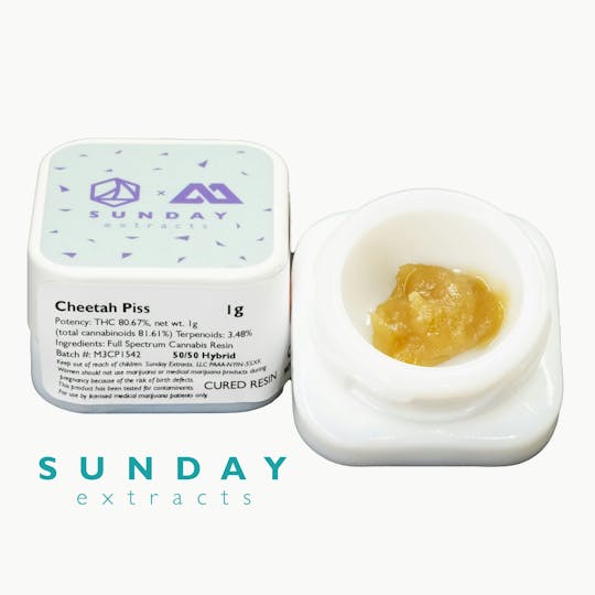Sunday Extracts - 1g Concentrate Cheetah Piss - 1