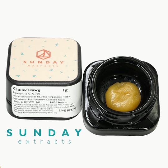Sunday Extracts - 1g Concentrate Chunky Dawg - 1