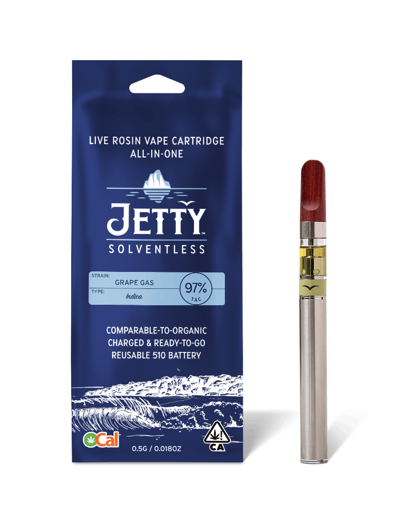 Jetty Extracts - Grape Gas | Live Rosin Disposable | 0.5g - 1