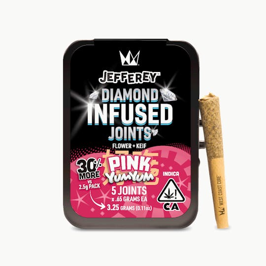 West Coast Cure - Pink Yum Yum - Jefferey Infused Joint .65g 5 Pack - 1