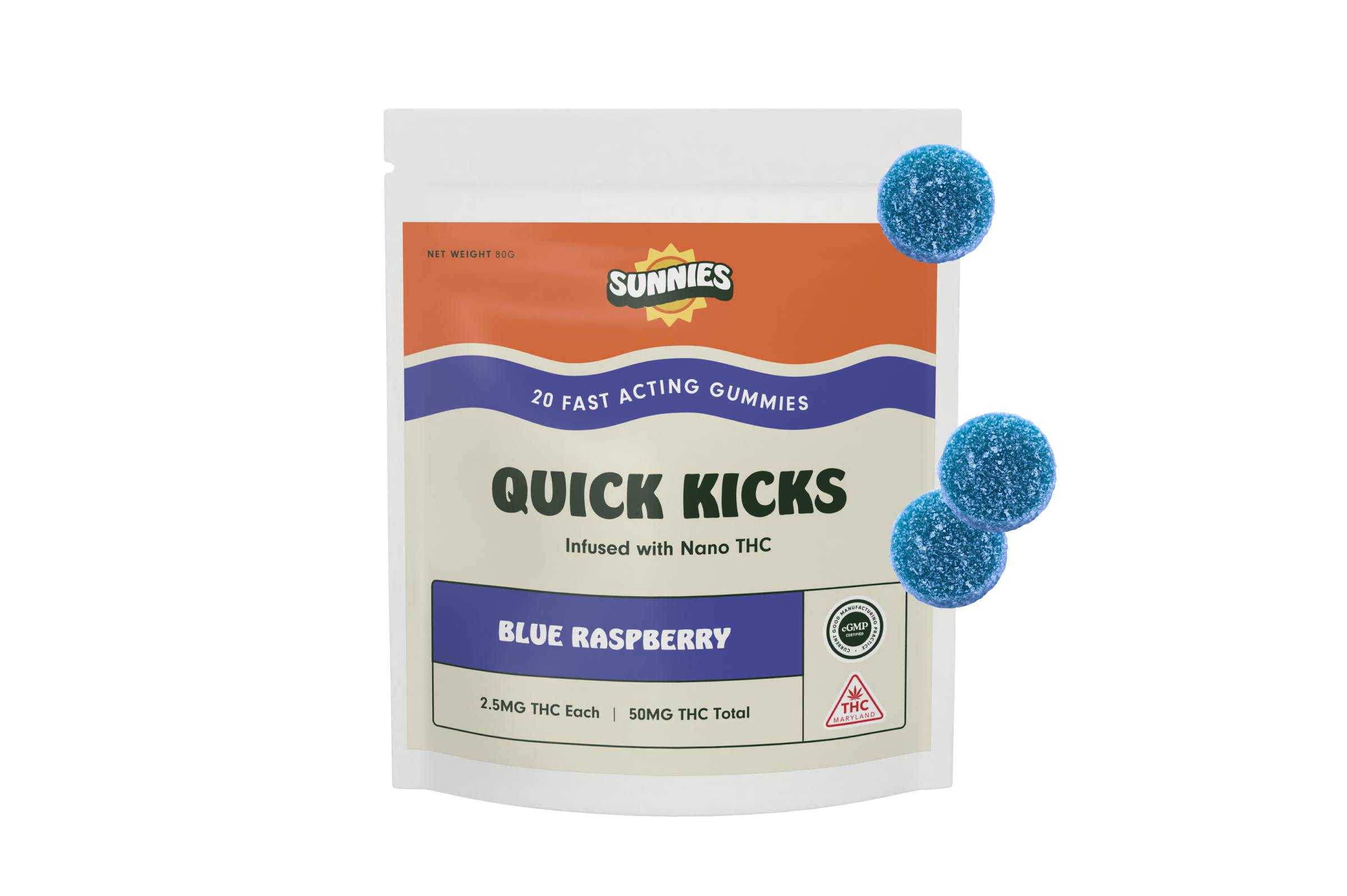 SunMed Growers - Blue Raspberry Nano Gummies 50mg - 1