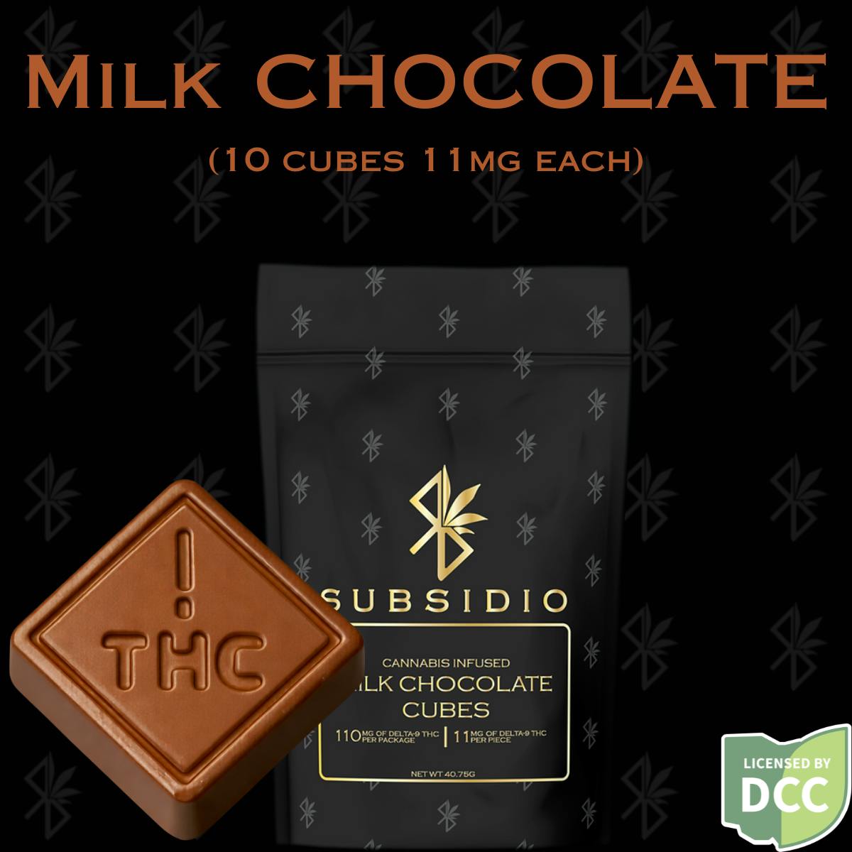 Subsidio - Infused Milk Chocolate | 110mg | 10pk - 1