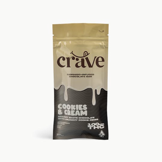 Crave Chocolate - Cookies and Cream Chocolate | 100mg THC - 1