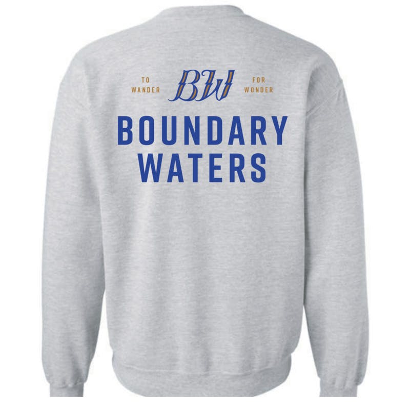 Boundary Waters - Boundary Waters Crew Sweatshirt-Grey (M) - 1
