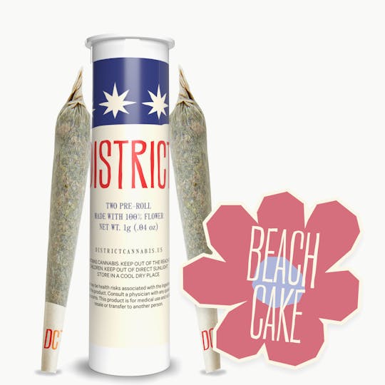 District Cannabis - Beach Cake Pre-Roll 2pk - 1