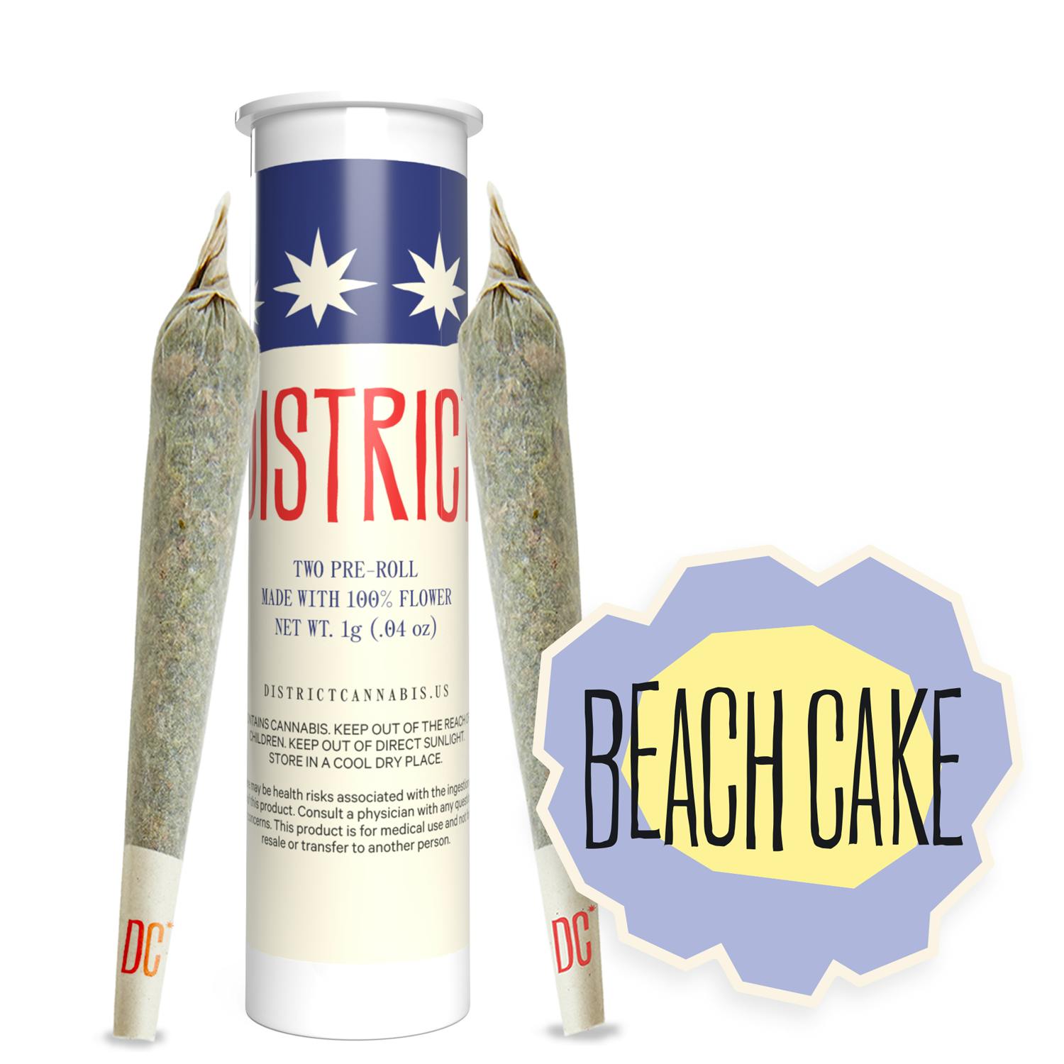 District Cannabis - Beach Cake Pre-Roll 2pk - 1