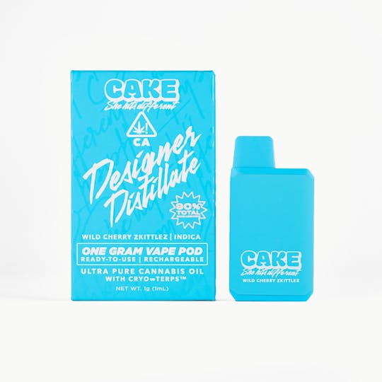 CAKE she hits different - Wild Cherry Zkittlez - 1g - Indica - Designer Distillate - 1
