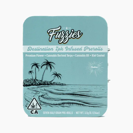 Fuzzies - Fuzzies | Destination | Pacific Blue | Infused Joints | 0.5g each | 7pk - 1