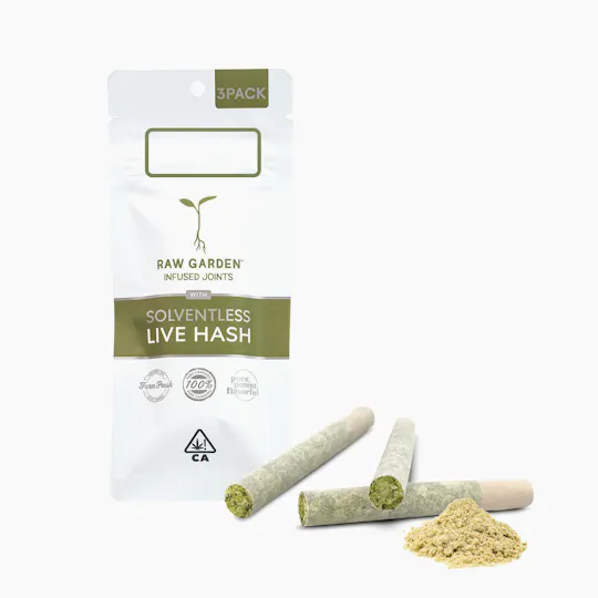 Raw Garden - Green Mango (3) Solventless Live Hash Infused Joints - 1