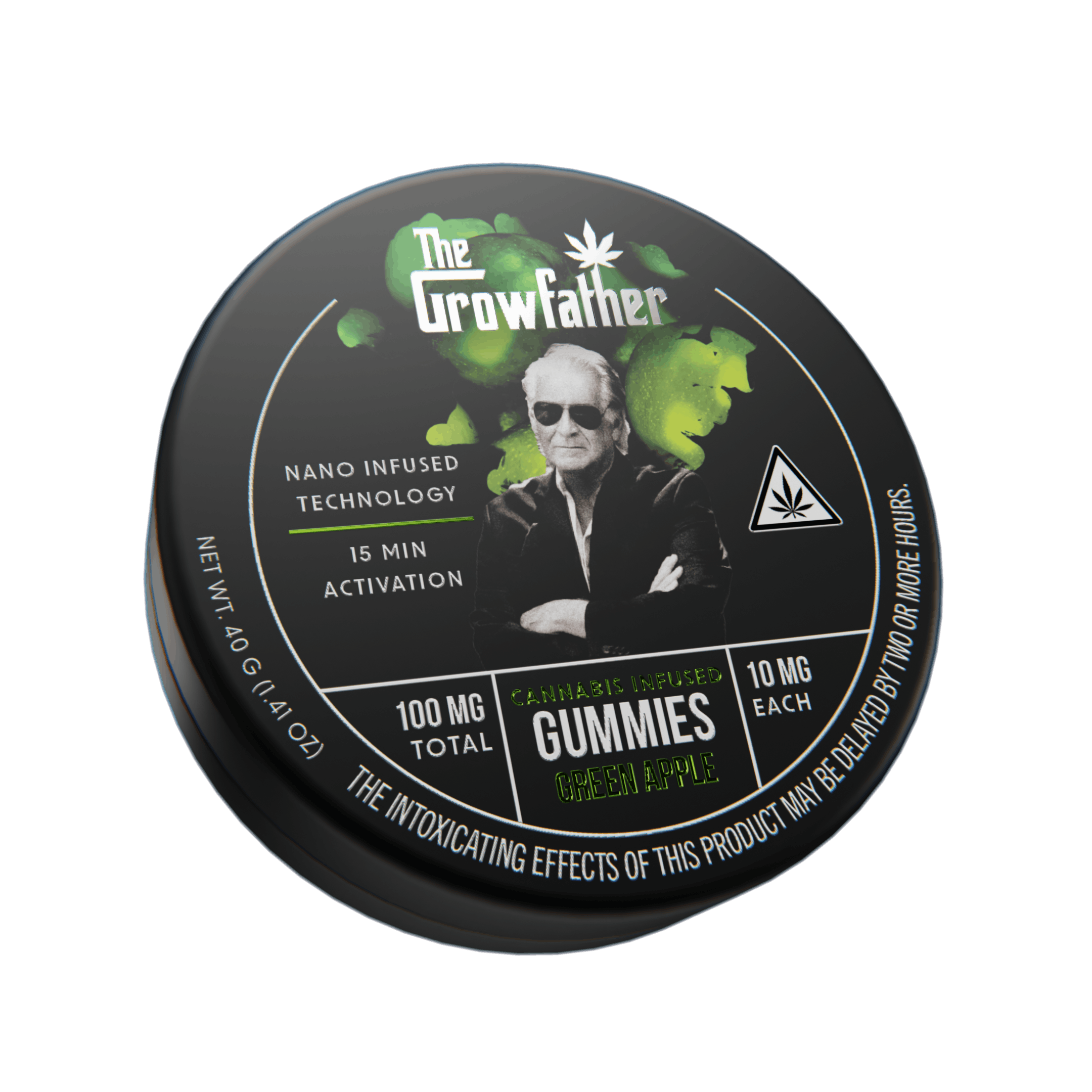 The Growfather - The Growfather Green Apple 100mg Nano-Gummies - 1