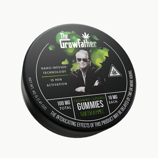 The Growfather - The Growfather Green Apple 100mg Nano-Gummies - 1