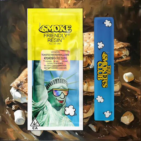Friendly Brand - Friendly x The Smoker's Club | Toasted Marshmellow | Cured Resin AIO | 1g - 1