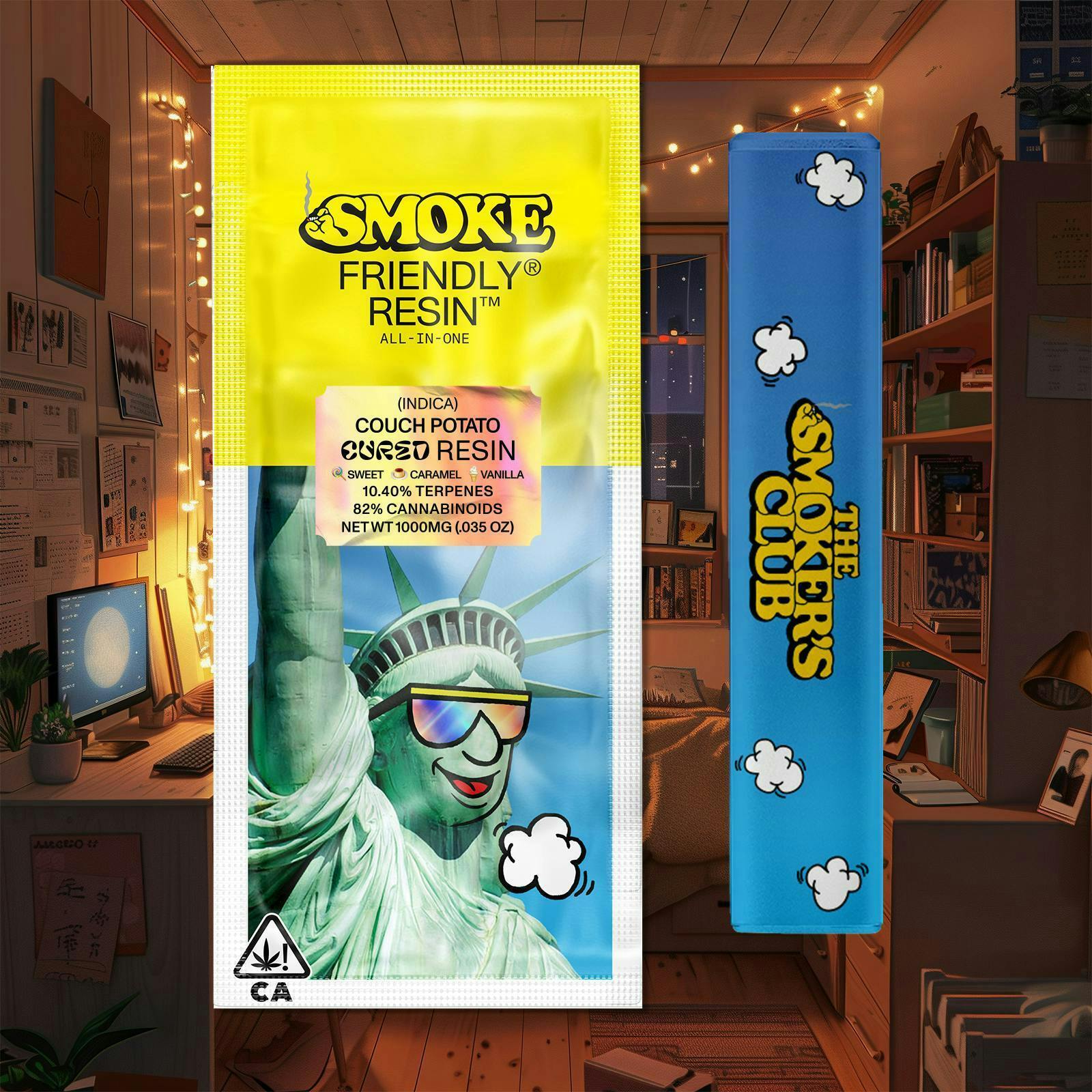 Friendly Brand - Friendly Brand x The Smoker's Club | Couch Potato | Cured Resin AIO | 1g - 1