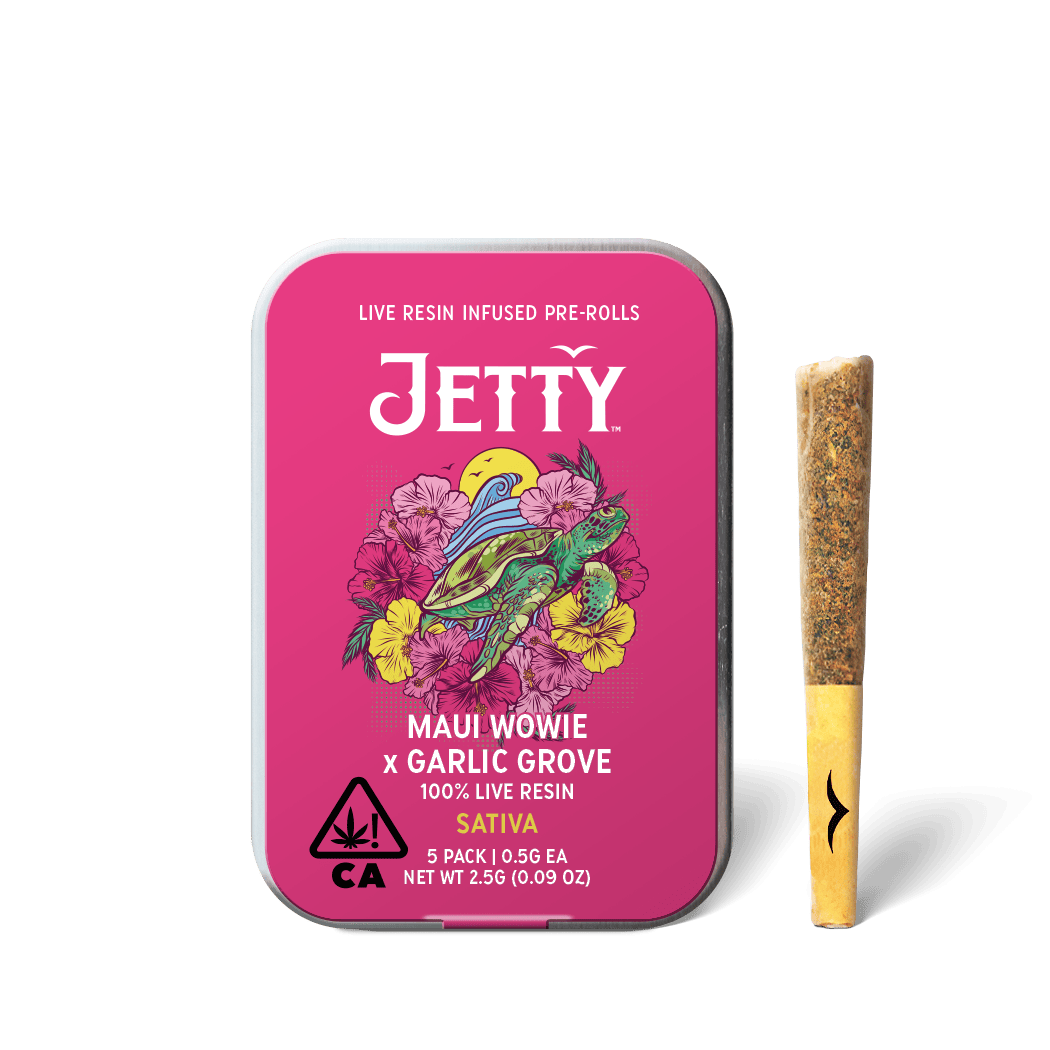 Jetty Extracts - Maui Wowie x Garlic Grove | Live Resin Infused Minis | 0.5g each | 5pk - 1