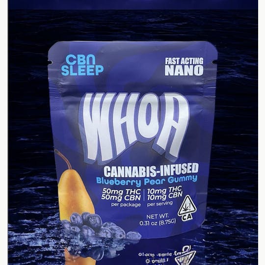 Whoa - WHOA Blueberry Pear CBN Gummy - Bite, Sleep Aid (1:1 50mg:50mg) - 1