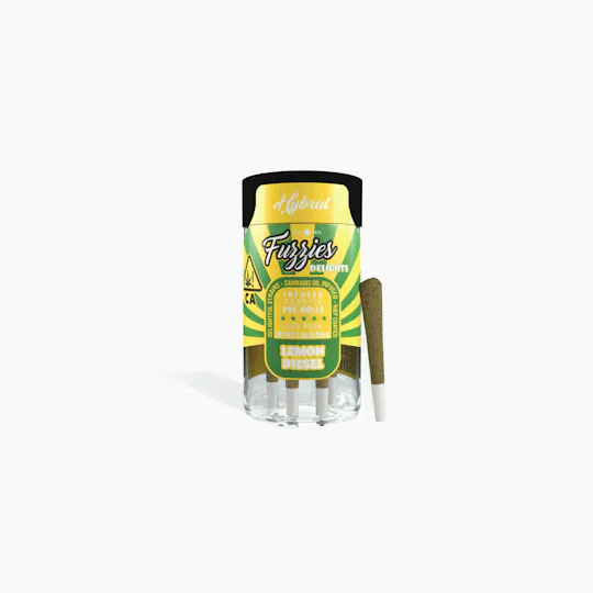 Fuzzies - Fuzzies | Delights | Lemon Diesel | Infused Joints | 0.5g each | 5pk - 1