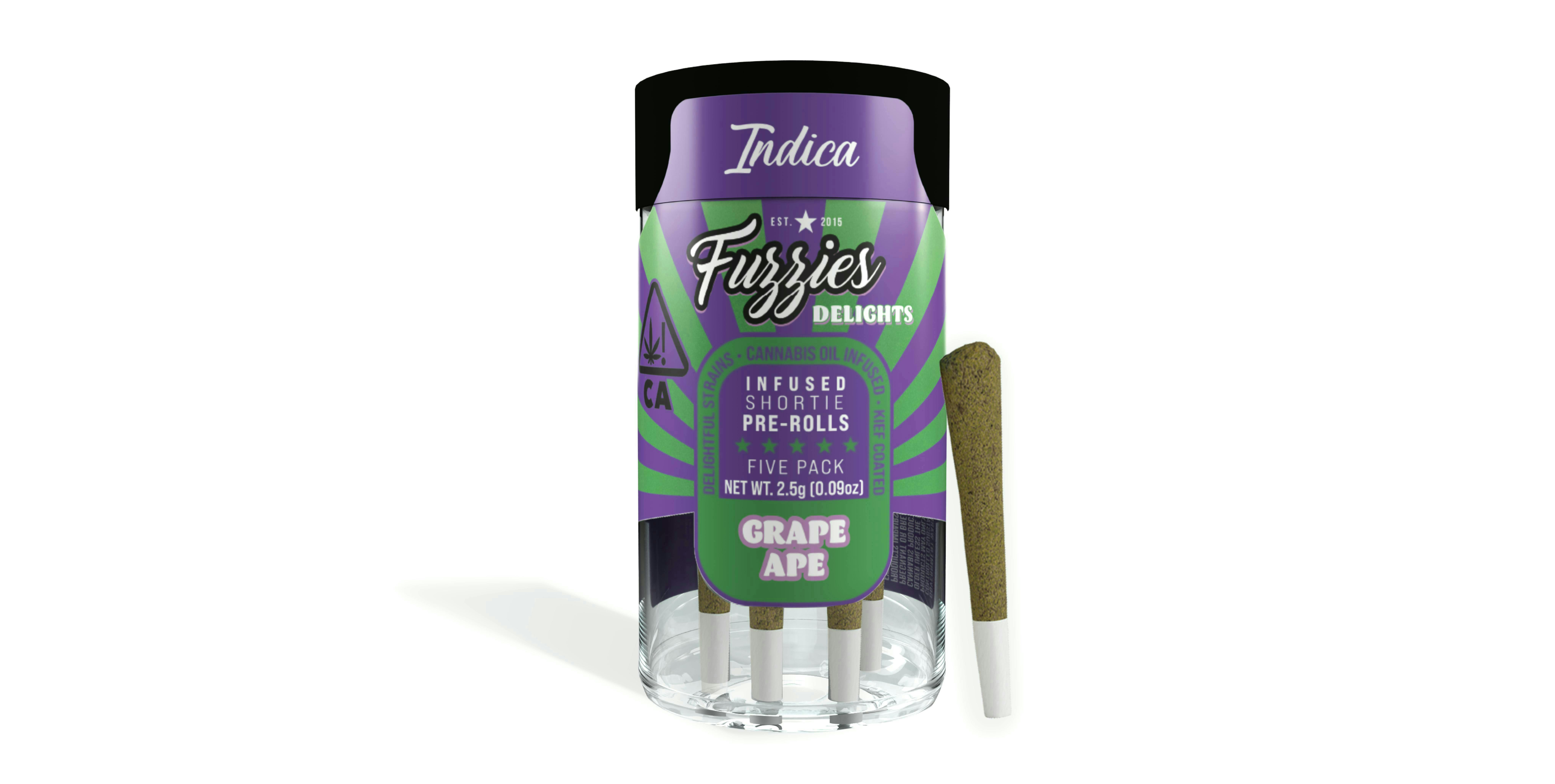 Fuzzies - Fuzzies | Delights | Grape Ape | Infused Joints | 0.5g each | 5pk - 1