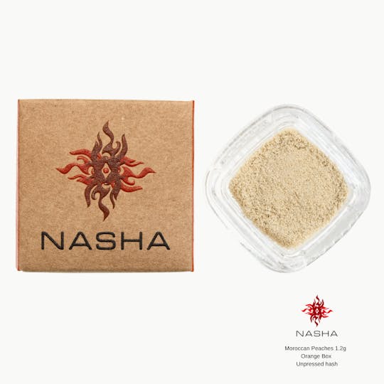 NASHA - Moroccan Peaches 1.2g Orange Unpressed Hash (Clear Water Farms) - 1