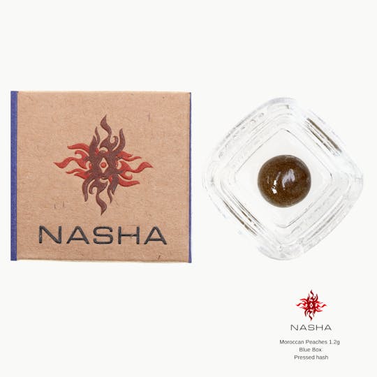 NASHA - Moroccan Peaches 1.2g Blue Pressed Hash (Clear Water Farms) - 1
