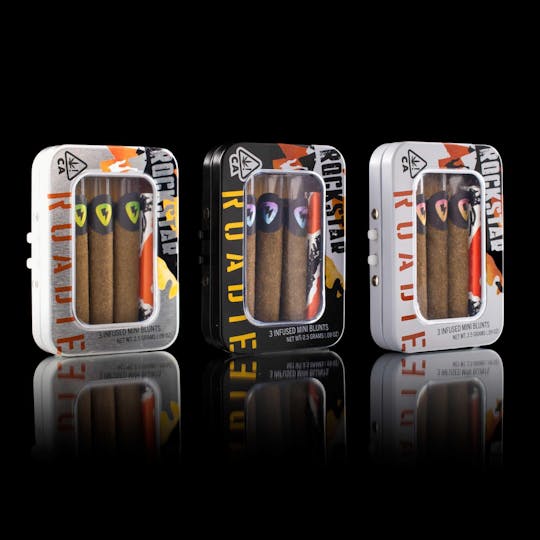 Rockstar Cannabis - Roadie | Amaretto Cookies | 3pk | Infused Blunts | 2.55g - 1