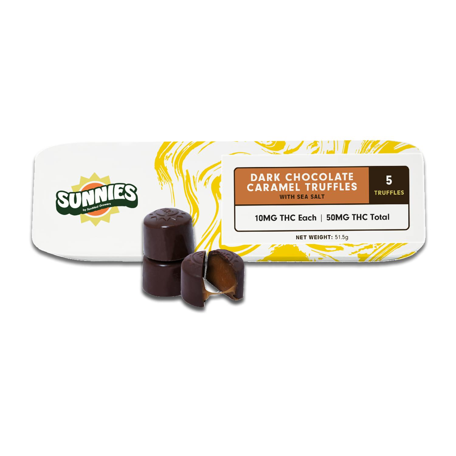 SunMed Growers - Truffles Dark Chocolate Caramel 50mg - 1