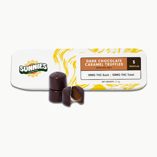 SunMed Growers - Truffles Dark Chocolate Caramel Edible 50mg - 1