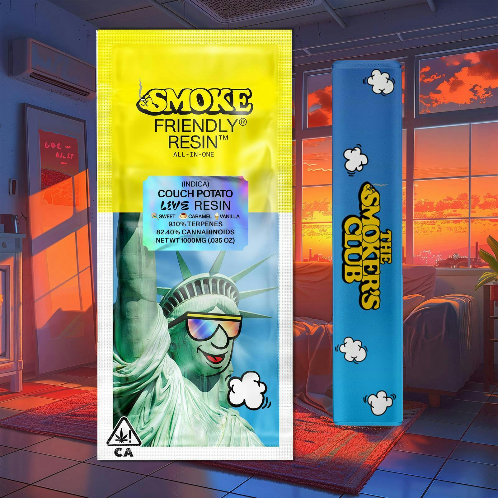 Friendly Brand - Friendly Brand x The Smoker's Club | Couch Potato | Live Resin AIO | 1g - 1