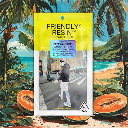 Friendly Brand - Friendly Brand | Papaya Melons | Live Resin Cartridge | 1g - 1