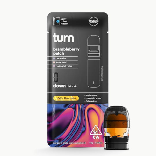 turn - 1.0g pod | brambleberry patch | 100% live resin | down | - 1