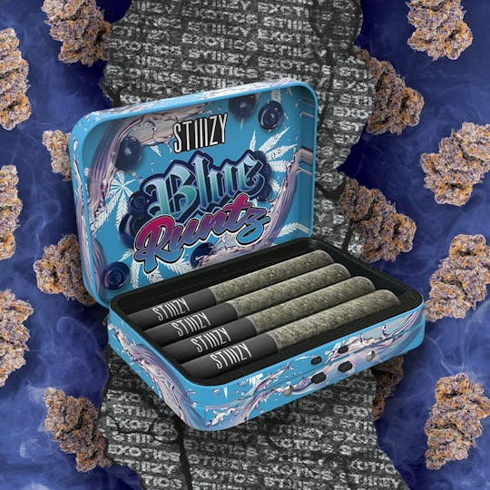 STIIIZY - - BLUE RUNTZ - 3.5G Exotics Preroll 4 Pack - 1