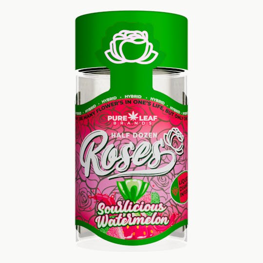 Roses - SOURLICIOUS WATERMELON Roses 6 Pack Hybrid | Liquid Diamond Infused | 3.6G - 1