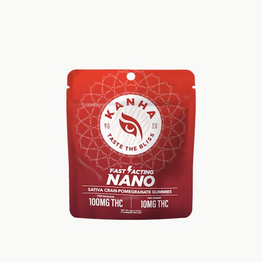 KANHA - KANHA | NANO | Cran-Pomegranate | Sativa | 100mg THC | 10-pack - 1