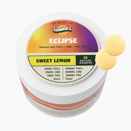 SunMed Growers - Eclipse Sweet Lemon Ratio Gummies Edible 100mg - 1